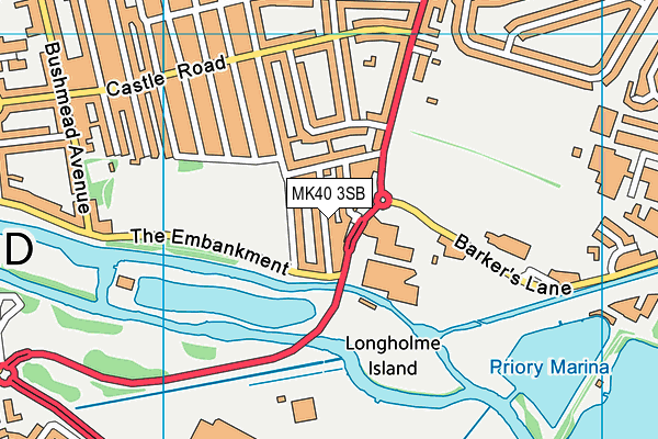 MK40 3SB map - OS VectorMap District (Ordnance Survey) MK40 3SB map - OS VectorMap District (Ordnance Survey)
