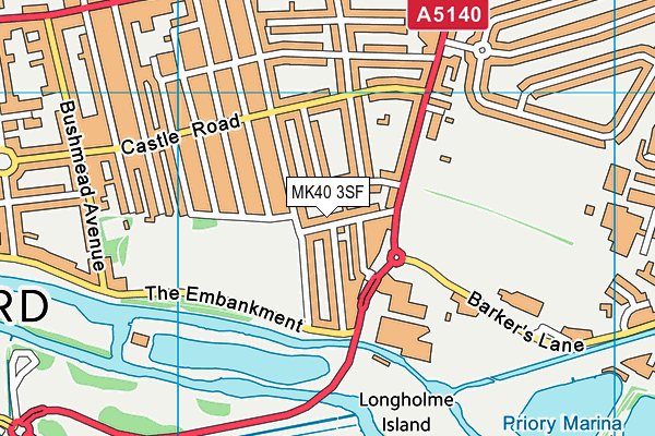 MK40 3SF map - OS VectorMap District (Ordnance Survey) MK40 3SF map - OS VectorMap District (Ordnance Survey)