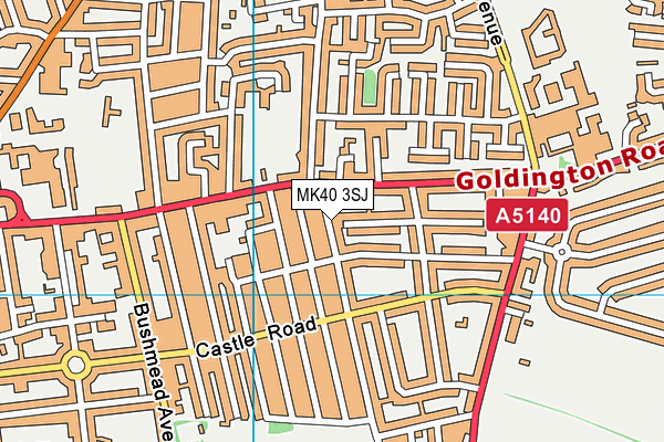 MK40 3SJ map - OS VectorMap District (Ordnance Survey) MK40 3SJ map - OS VectorMap District (Ordnance Survey)