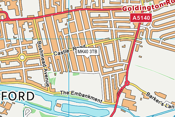 MK40 3TB map - OS VectorMap District (Ordnance Survey) MK40 3TB map - OS VectorMap District (Ordnance Survey)