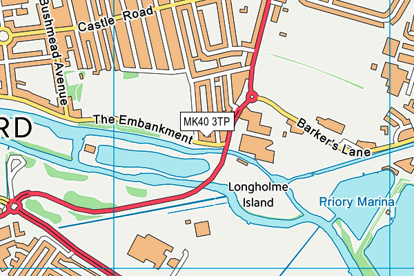 MK40 3TP map - OS VectorMap District (Ordnance Survey) MK40 3TP map - OS VectorMap District (Ordnance Survey)
