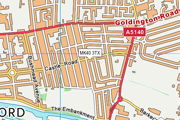 MK40 3TX map - OS VectorMap District (Ordnance Survey) MK40 3TX map - OS VectorMap District (Ordnance Survey)