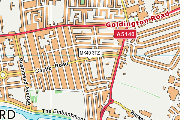 MK40 3TZ map - OS VectorMap District (Ordnance Survey) MK40 3TZ map - OS VectorMap District (Ordnance Survey)
