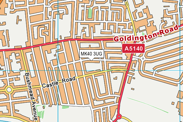 MK40 3UG map - OS VectorMap District (Ordnance Survey) MK40 3UG map - OS VectorMap District (Ordnance Survey)