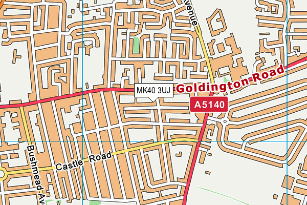 MK40 3UJ map - OS VectorMap District (Ordnance Survey) MK40 3UJ map - OS VectorMap District (Ordnance Survey)