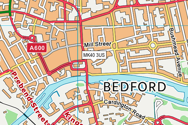 MK40 3US map - OS VectorMap District (Ordnance Survey)