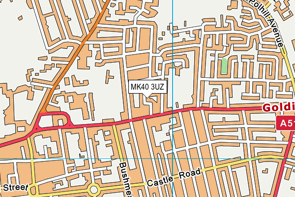 MK40 3UZ map - OS VectorMap District (Ordnance Survey) MK40 3UZ map - OS VectorMap District (Ordnance Survey)