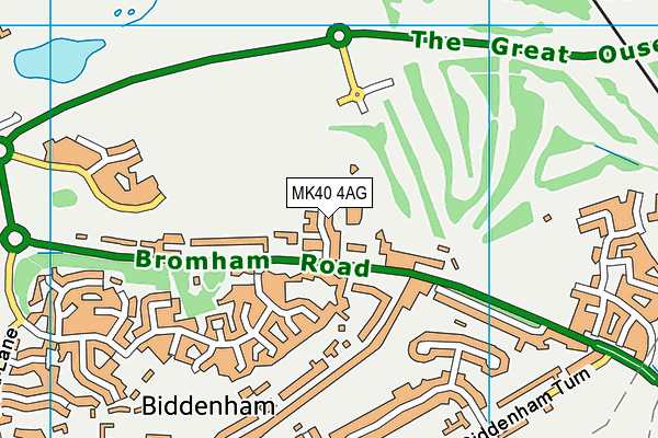 MK40 4AG map - OS VectorMap District (Ordnance Survey) MK40 4AG map - OS VectorMap District (Ordnance Survey)
