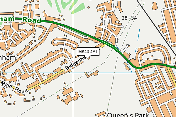 MK40 4AT map - OS VectorMap District (Ordnance Survey) MK40 4AT map - OS VectorMap District (Ordnance Survey)