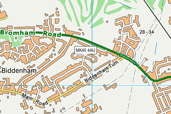 MK40 4AU map - OS VectorMap District (Ordnance Survey) MK40 4AU map - OS VectorMap District (Ordnance Survey)