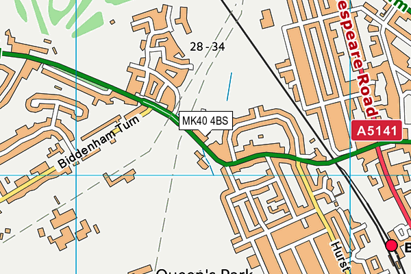MK40 4BS map - OS VectorMap District (Ordnance Survey) MK40 4BS map - OS VectorMap District (Ordnance Survey)