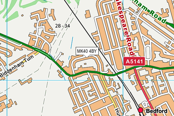 MK40 4BY map - OS VectorMap District (Ordnance Survey) MK40 4BY map - OS VectorMap District (Ordnance Survey)