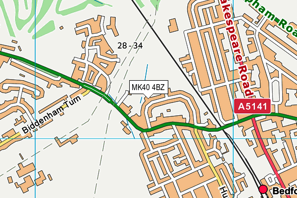 MK40 4BZ map - OS VectorMap District (Ordnance Survey) MK40 4BZ map - OS VectorMap District (Ordnance Survey)