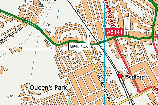 MK40 4DA map - OS VectorMap District (Ordnance Survey) MK40 4DA map - OS VectorMap District (Ordnance Survey)