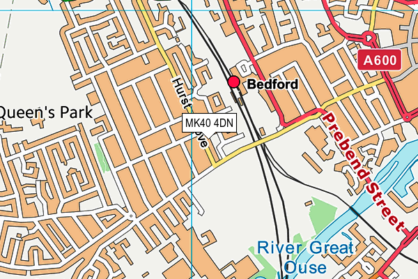 MK40 4DN map - OS VectorMap District (Ordnance Survey) MK40 4DN map - OS VectorMap District (Ordnance Survey)