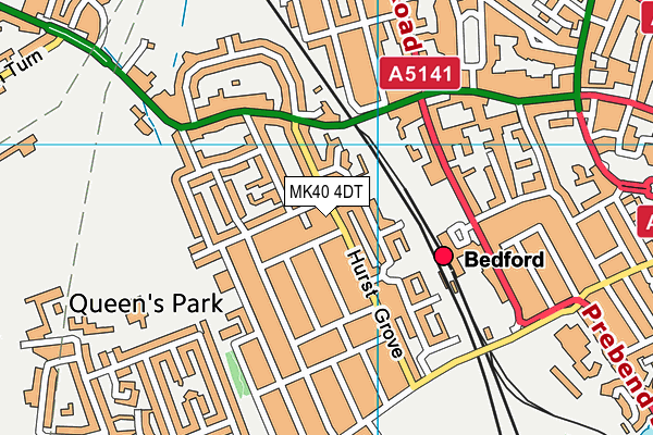 MK40 4DT map - OS VectorMap District (Ordnance Survey) MK40 4DT map - OS VectorMap District (Ordnance Survey)