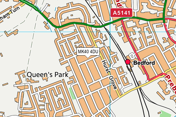 MK40 4DU map - OS VectorMap District (Ordnance Survey) MK40 4DU map - OS VectorMap District (Ordnance Survey)