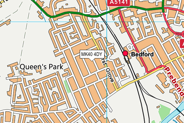 MK40 4DY map - OS VectorMap District (Ordnance Survey) MK40 4DY map - OS VectorMap District (Ordnance Survey)