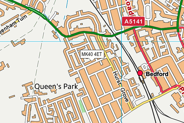 MK40 4ET map - OS VectorMap District (Ordnance Survey) MK40 4ET map - OS VectorMap District (Ordnance Survey)