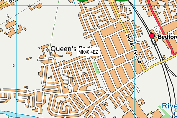 MK40 4EZ map - OS VectorMap District (Ordnance Survey) MK40 4EZ map - OS VectorMap District (Ordnance Survey)