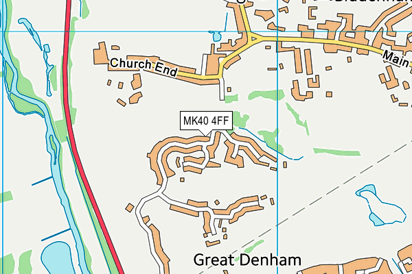 MK40 4FF map - OS VectorMap District (Ordnance Survey) MK40 4FF map - OS VectorMap District (Ordnance Survey)