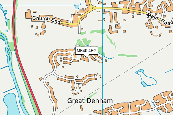 MK40 4FG map - OS VectorMap District (Ordnance Survey) MK40 4FG map - OS VectorMap District (Ordnance Survey)