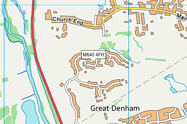 MK40 4FH map - OS VectorMap District (Ordnance Survey) MK40 4FH map - OS VectorMap District (Ordnance Survey)
