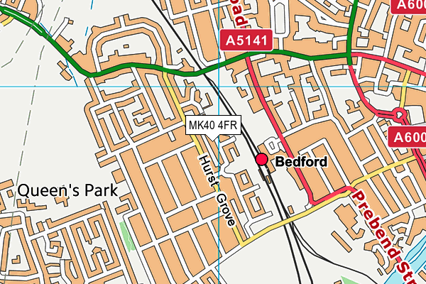 MK40 4FR map - OS VectorMap District (Ordnance Survey)