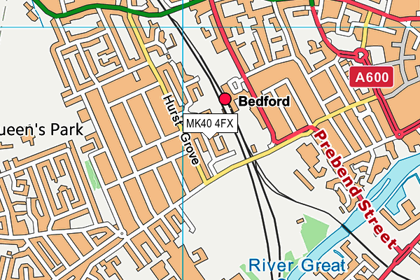 MK40 4FX map - OS VectorMap District (Ordnance Survey) MK40 4FX map - OS VectorMap District (Ordnance Survey)
