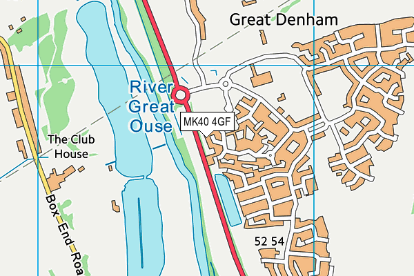 MK40 4GF map - OS VectorMap District (Ordnance Survey) MK40 4GF map - OS VectorMap District (Ordnance Survey)