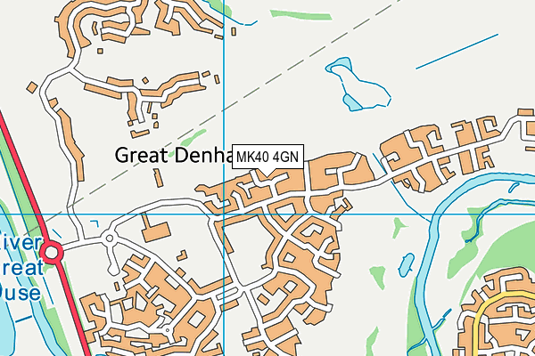 MK40 4GN map - OS VectorMap District (Ordnance Survey) MK40 4GN map - OS VectorMap District (Ordnance Survey)