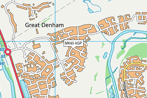 MK40 4GP map - OS VectorMap District (Ordnance Survey) MK40 4GP map - OS VectorMap District (Ordnance Survey)