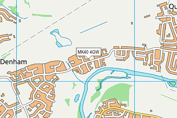 MK40 4GW map - OS VectorMap District (Ordnance Survey) MK40 4GW map - OS VectorMap District (Ordnance Survey)