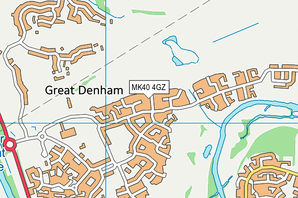 MK40 4GZ map - OS VectorMap District (Ordnance Survey) MK40 4GZ map - OS VectorMap District (Ordnance Survey)