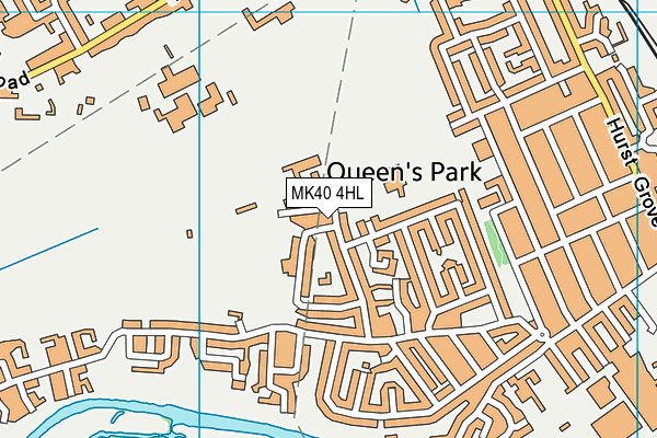 MK40 4HL map - OS VectorMap District (Ordnance Survey)