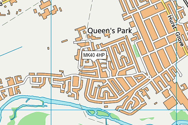 MK40 4HP map - OS VectorMap District (Ordnance Survey)