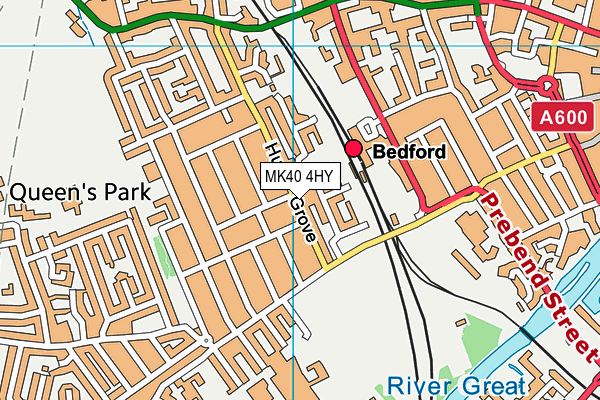 MK40 4HY map - OS VectorMap District (Ordnance Survey)