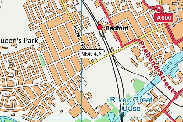 MK40 4JA map - OS VectorMap District (Ordnance Survey) MK40 4JA map - OS VectorMap District (Ordnance Survey)