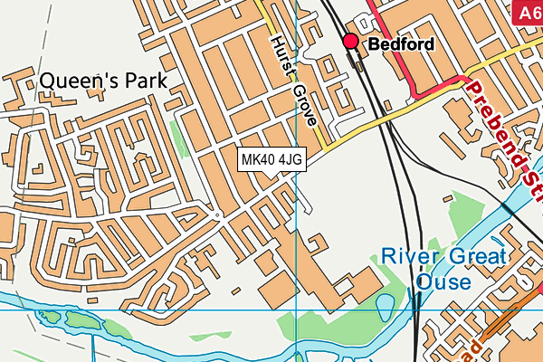 MK40 4JG map - OS VectorMap District (Ordnance Survey) MK40 4JG map - OS VectorMap District (Ordnance Survey)