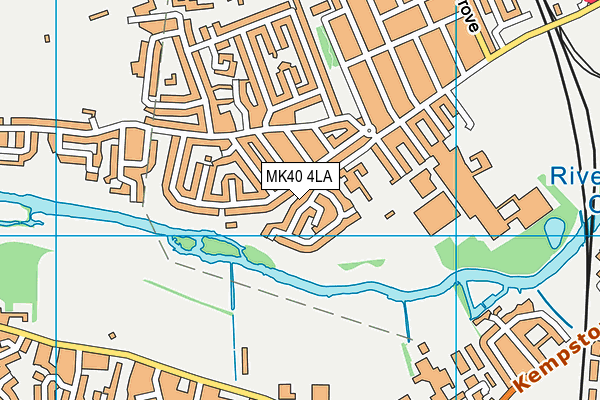 MK40 4LA map - OS VectorMap District (Ordnance Survey) MK40 4LA map - OS VectorMap District (Ordnance Survey)