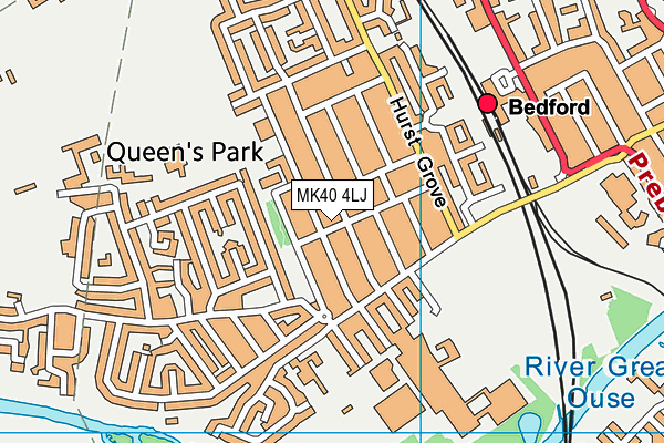 MK40 4LJ map - OS VectorMap District (Ordnance Survey) MK40 4LJ map - OS VectorMap District (Ordnance Survey)