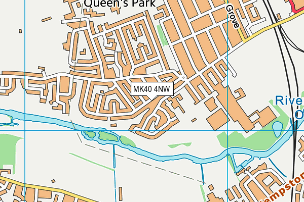 MK40 4NW map - OS VectorMap District (Ordnance Survey) MK40 4NW map - OS VectorMap District (Ordnance Survey)