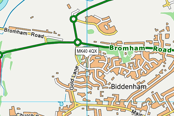 MK40 4QX map - OS VectorMap District (Ordnance Survey)