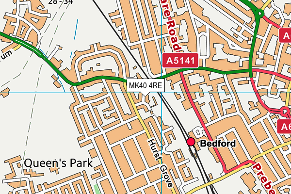 MK40 4RE map - OS VectorMap District (Ordnance Survey) MK40 4RE map - OS VectorMap District (Ordnance Survey)