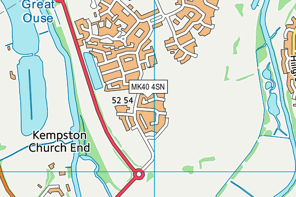 MK40 4SN map - OS VectorMap District (Ordnance Survey) MK40 4SN map - OS VectorMap District (Ordnance Survey)