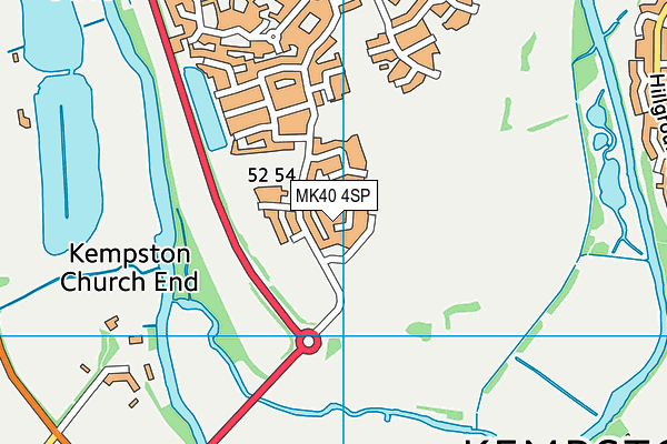 MK40 4SP map - OS VectorMap District (Ordnance Survey)