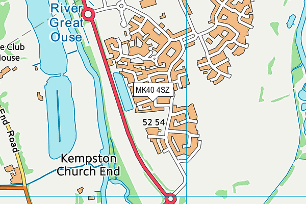 MK40 4SZ map - OS VectorMap District (Ordnance Survey) MK40 4SZ map - OS VectorMap District (Ordnance Survey)