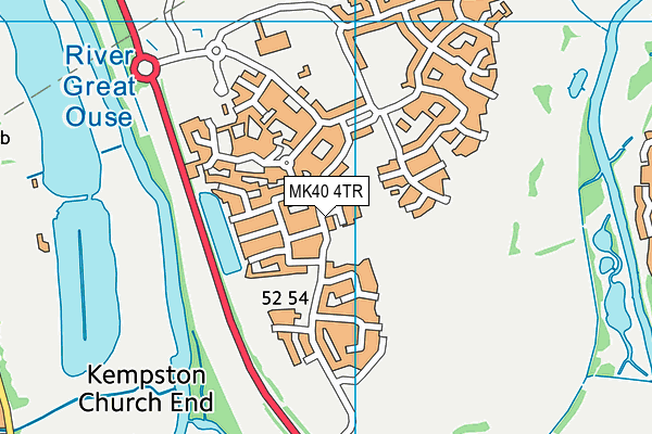 MK40 4TR map - OS VectorMap District (Ordnance Survey)