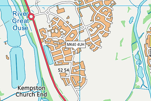MK40 4UH map - OS VectorMap District (Ordnance Survey) MK40 4UH map - OS VectorMap District (Ordnance Survey)