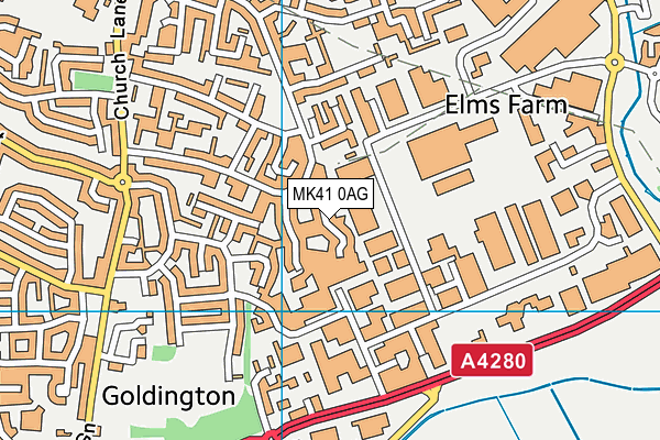 MK41 0AG map - OS VectorMap District (Ordnance Survey) MK41 0AG map - OS VectorMap District (Ordnance Survey)